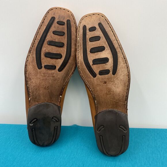 Mario Alborino Made in Italy Black Leather Mens Shoes size EU 45, 11-12 US main image 7